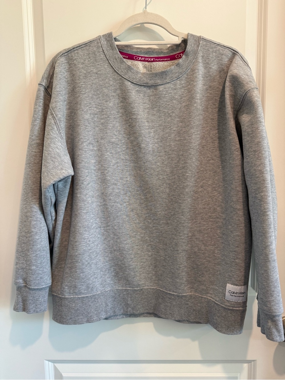 Calvin Klein Performance Heather Gray Crew Sweatshirt